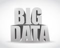 Big data 3d text message illustration design Royalty Free Stock Photo
