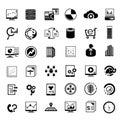 Big data and data analytics icons