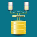 Big data database cluster Royalty Free Stock Photo