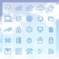 25 big data, database icons set Royalty Free Stock Photo