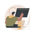 Big data developer abstract concept vector illustration. Royalty Free Stock Photo
