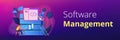 Big data developer header banner. Royalty Free Stock Photo