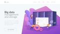 Big data developer landing page template.