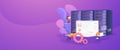 Big data developer web banner concept.