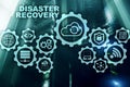 Big Data Disaster Recovery concept. Backup plan. Data loss prevention on a virtual screen Royalty Free Stock Photo