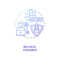Big Data Engineer concept icon