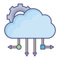Big data Fill Vector icon which can easily modify or edit