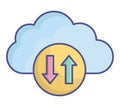 Big data Fill Vector icon which can easily modify or edit