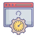 Big data Fill Vector icon which can easily modify or edit