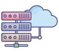 Big data Fill Vector icon which can easily modify or edit
