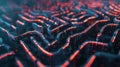 Big data flowing through complex network as binary code stream Royalty Free Stock Photo