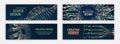 Big data futuristic web background. Visualization of data arrays, databases. Information flow, sorting. Set of Hi-tech banner Royalty Free Stock Photo