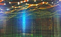 Big data global network. Blockchain. 3D illustration. Neural networks and artificial intelligence. Abstract technological cyberspa