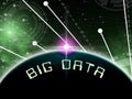 Big Data Globe Worldwide Computing 3d Illustration Royalty Free Stock Photo