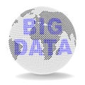 Big Data Globe Worldwide Computing 3d Illustration Royalty Free Stock Photo