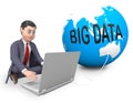 Big Data Globe Worldwide Computing 3d Rendering