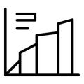 Big data graph icon, outline style Royalty Free Stock Photo