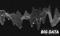 Big data grayscale visualization. Futuristic infographic. Information aesthetic design. Visual data complexity.