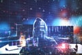 Big data and hacking concept Royalty Free Stock Photo