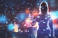 Big data and hacking concept Royalty Free Stock Photo