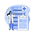 Big data in healthcare abstract concept vector illustration. Royalty Free Stock Photo