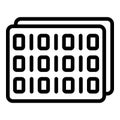 Big data icon, outline style Royalty Free Stock Photo