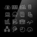 Big Data icon set Royalty Free Stock Photo