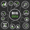 Big Data Illustration Black Royalty Free Stock Photo