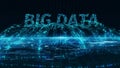 Big Data internet mobile blue digital concept 4k uhd
