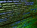 Big data and Internet of things trend. Background of software developer script. Programmer occupation. Modern application Source Royalty Free Stock Photo