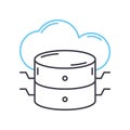 big data line icon, outline symbol, vector illustration, concept sign Royalty Free Stock Photo