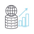 big data line icon, outline symbol, vector illustration, concept sign Royalty Free Stock Photo