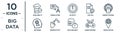 big.data linear icon set. includes thin line availability, velocity, finger control, interactivity, game control, geolocation,
