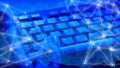Big data machine learning algorithm concept, cyberspace coding system Royalty Free Stock Photo
