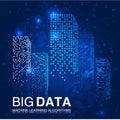 BIG DATA Machine Learning Algorithms. Analysis of Information Minimalistic Infographics Design. Science Technology Royalty Free Stock Photo