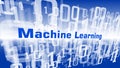Big data machine learning computer software innovation, binary code numbers backdrop Royalty Free Stock Photo
