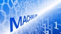 Big data machine learning vector concept, computer binary code Royalty Free Stock Photo