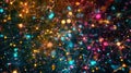 Big data network connecting glowing nodes in complex system Royalty Free Stock Photo