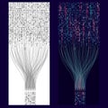 Big Data network visualization concept. Machine Learning Concept. Querying Analyzing Visualizing Complex Information Chart. Vector Royalty Free Stock Photo