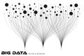 Big Data network visualization concept. Machine Learning Concept. Querying Analyzing Visualizing Complex Information Chart. Vector Royalty Free Stock Photo