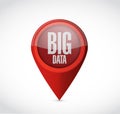 Big data pointer sign concept illustration