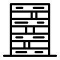 Big data processing showing server rack icon Royalty Free Stock Photo