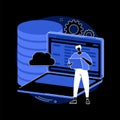 Big data programming abstract concept vector illustration. Royalty Free Stock Photo