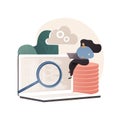 Big data programming abstract concept vector illustration. Royalty Free Stock Photo