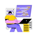 Big data programming abstract concept vector illustration. Royalty Free Stock Photo
