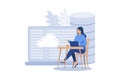 Big data programming abstract concept vector illustration. Royalty Free Stock Photo