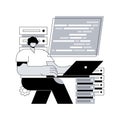Big data programming abstract concept vector illustration. Royalty Free Stock Photo