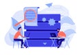 Big data programming concept vector illustration Royalty Free Stock Photo