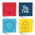 Big data design concept Royalty Free Stock Photo
