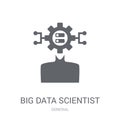 big data scientist icon. Trendy big data scientist logo concept